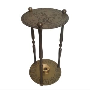 Brass Sand  Hourglass Roman Numerals Zodiac Clock Andrea